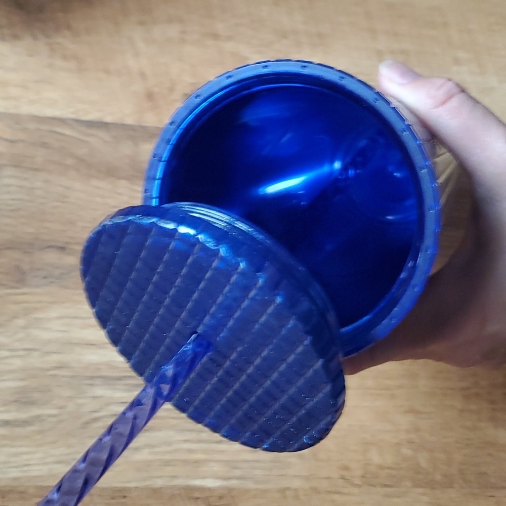 Starbucks Colbalt Blue Glitter Grid‎ Venti 24oz Cold Cup Tumbler - Picture 6 of 7